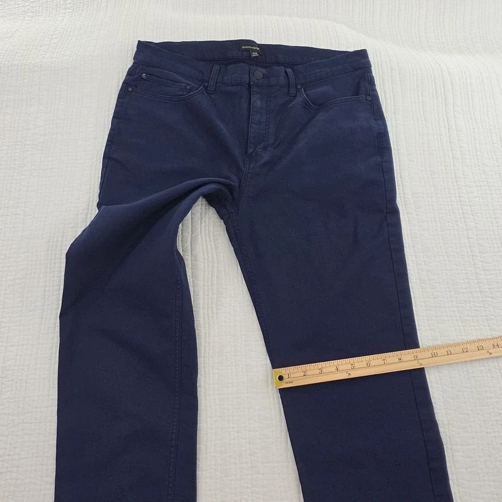 Banana Republic Core Pants Men's 36x30 Navy Blue 5 Pocket Design Stretch Comfort - Picture 11 of 15
